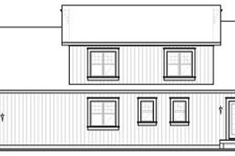 Home Plan - Exterior - Rear Elevation for Country House Plan #23-726 - 3 bed, 2 bath