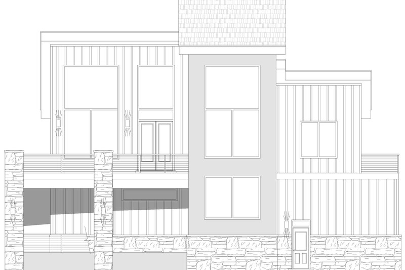 Architectural House Design - Exterior - Other Elevation 3 for Contemporary House Plan #932-1266 - 3 bed, 4 bath