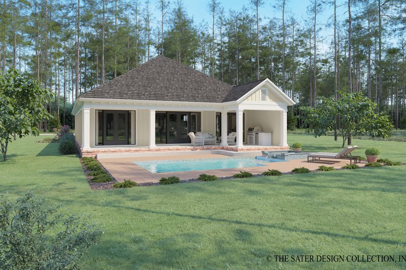Dream House Plan - Exterior - Rear Elevation for Farmhouse House Plan #930-553 - 3 bed, 3.5 bath