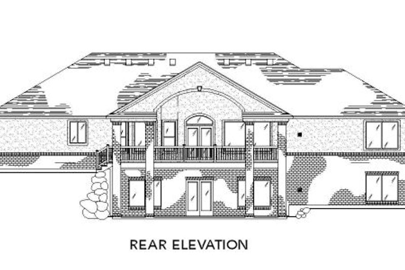 Dream House Plan - Exterior - Rear Elevation for Traditional House Plan #5-124 - 2 bed, 2.5 bath