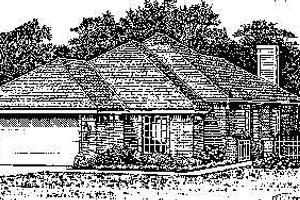 Exterior - Front Elevation 3 for Colonial House Plan #310-747 - 3 bed, 2 bath
