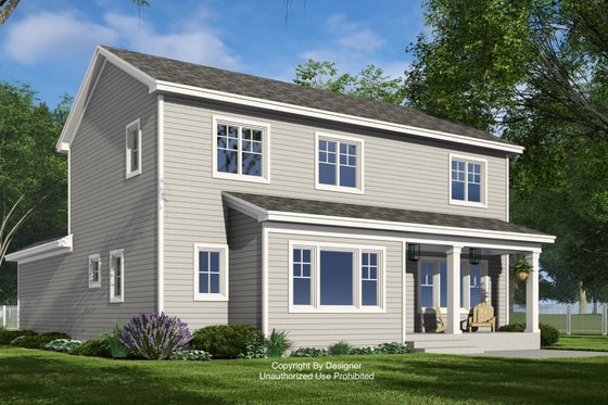 Exterior - Rear Elevation 1 for Craftsman House Plan #51-1376 - 4 bed, 3.5 bath