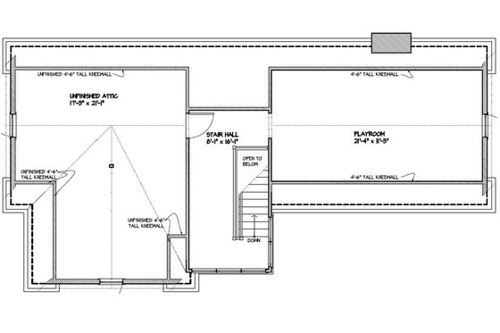 Floor Plan - Other Floor for Colonial House Plan #477-3 - 3 bed, 2.5 bath