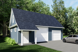 House Plan Design - Exterior - Front Elevation for Colonial House Plan #1089-39, 0.5 bath