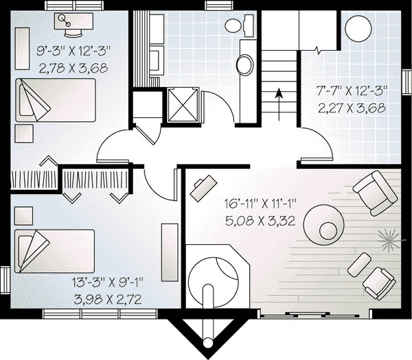 Modern Floor Plan - Lower Floor Plan #23-602