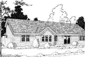 Exterior - Rear Elevation for Traditional House Plan #312-433 - 3 bed, 2.5 bath