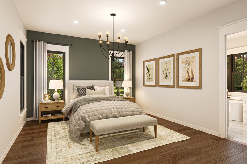 Dream House Plan - Interior - Master Bedroom for Farmhouse House Plan #430-390 - 4 bed, 3.5 bath