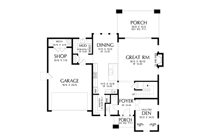 Dream House Plan - Floor Plan - Main Floor for Contemporary House Plan #48-1146 - 4 bed, 2.5 bath