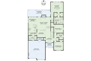 Floor Plan - Main Floor for Traditional House Plan #17-2435 - 3 bed, 3 bath