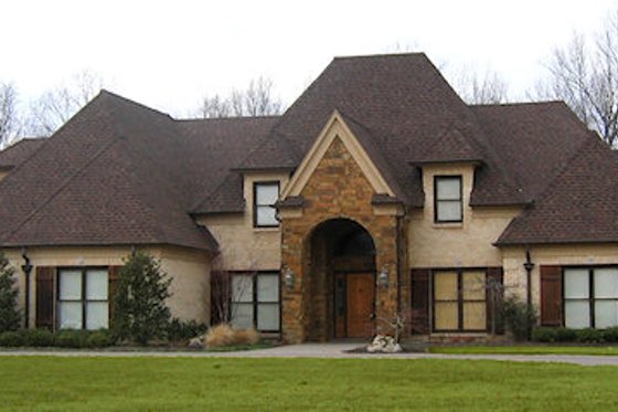 Exterior - Front Elevation for European House Plan #81-13839 - 5 bed, 3.5 bath