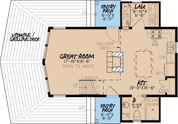 Home Plan - Contemporary Floor Plan - Main Floor Plan #17-3376