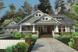 Craftsman Exterior - Front Elevation Plan #120-187