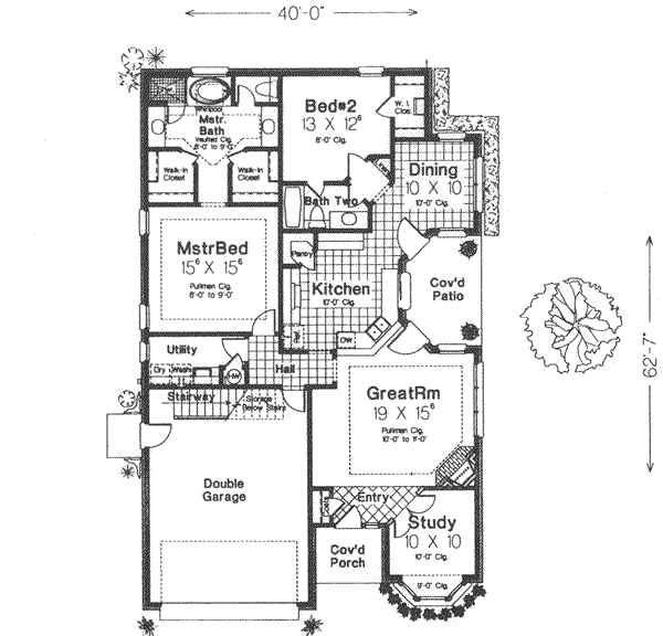 Traditional Floor Plan - Main Floor Plan #310-405