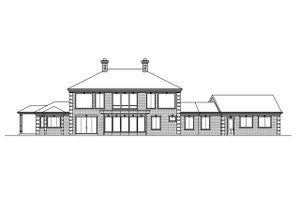 Exterior - Rear Elevation for Colonial House Plan #124-1230 - 5 bed, 5.5 bath
