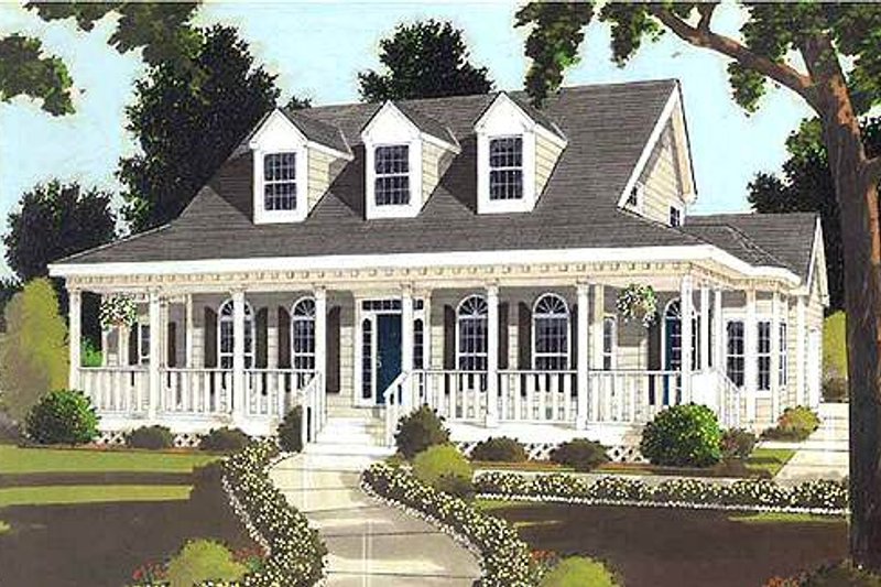Dream House Plan - Southern Exterior - Front Elevation Plan #3-176