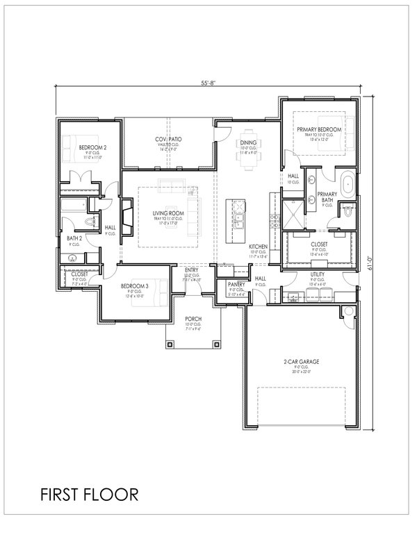 House Blueprint - Contemporary Floor Plan - Main Floor Plan #1119-5