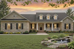 House Blueprint - Traditional Exterior - Front Elevation Plan #21-618