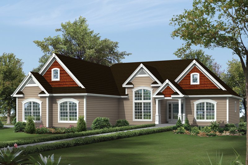 Home Plan - Ranch Exterior - Front Elevation Plan #57-617