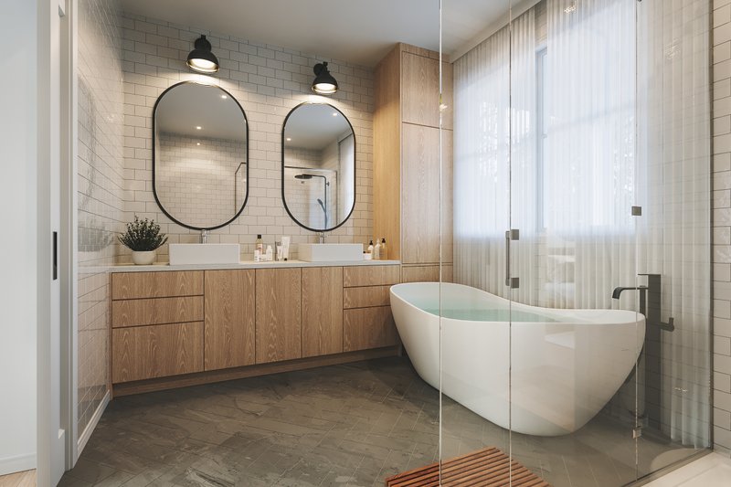 House Design - Interior - Master Bathroom 1 for Farmhouse House Plan #23-2811 - 3 bed, 2 bath