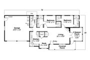 Ranch Style House Plan - 2 Beds 2 Baths 1258 Sq/Ft Plan #124-1289 