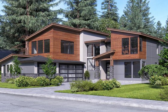 Exterior - Other Elevation 1 for Contemporary House Plan #1066-66 - 4 bed, 3 bath