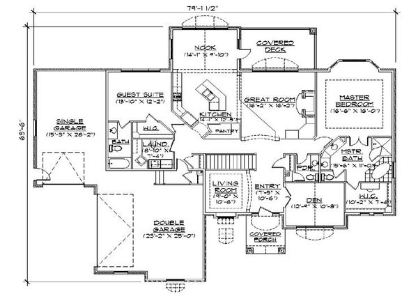 Traditional Floor Plan - Main Floor Plan #5-275