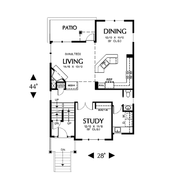 Home Plan - Traditional Floor Plan - Main Floor Plan #48-317
