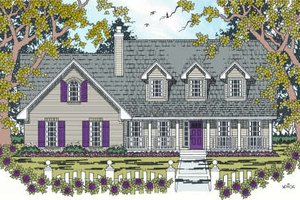 Country Exterior - Front Elevation Plan #42-343