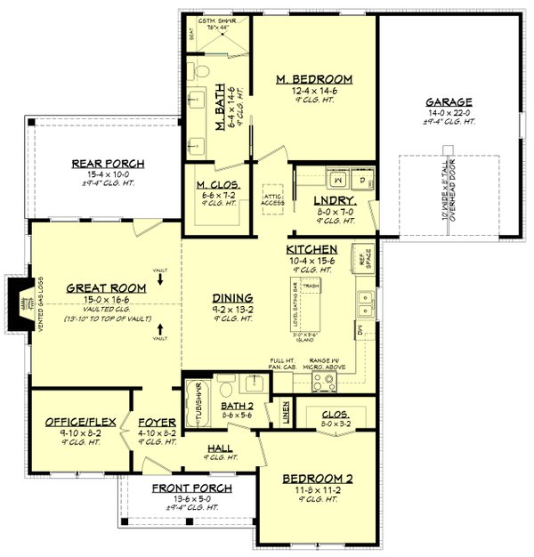 Country Floor Plan - Main Floor Plan #430-401