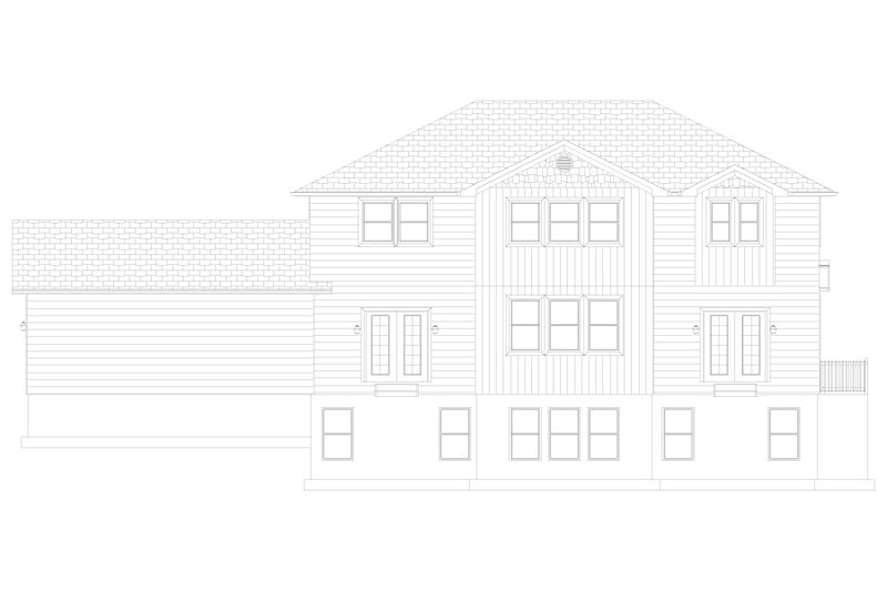 Dream House Plan - Exterior - Rear Elevation 1 for Craftsman House Plan #1060-55 - 5 bed, 3 bath
