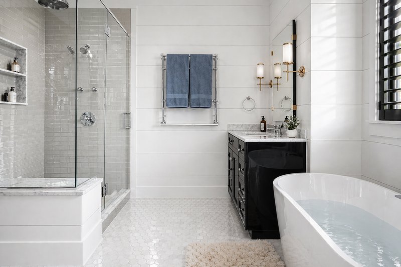 House Blueprint - Interior - Master Bathroom 1 for Farmhouse House Plan #928-373 - 3 bed, 3.5 bath