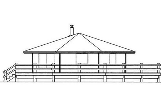 Exterior - Rear Elevation for Cottage House Plan #60-576 - 2 bed, 1 bath