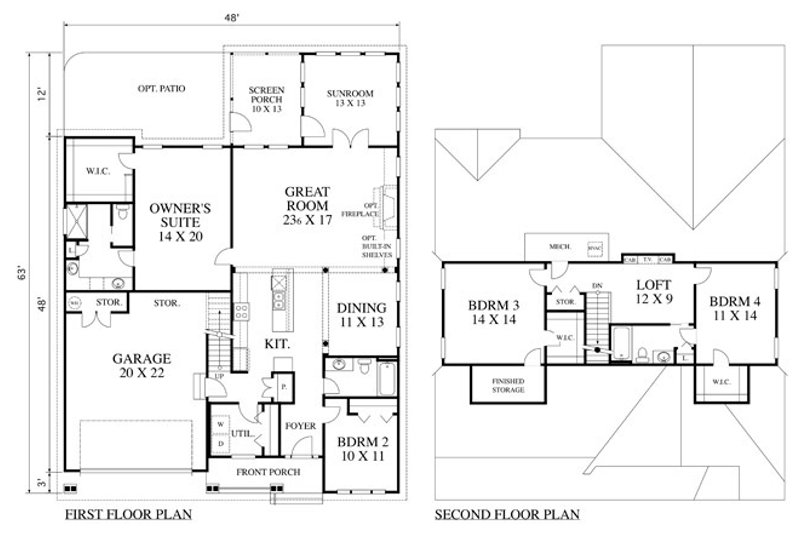 Dream House Plan - Floor Plan - Main Floor for Cottage House Plan #1053-102 - 4 bed, 3 bath