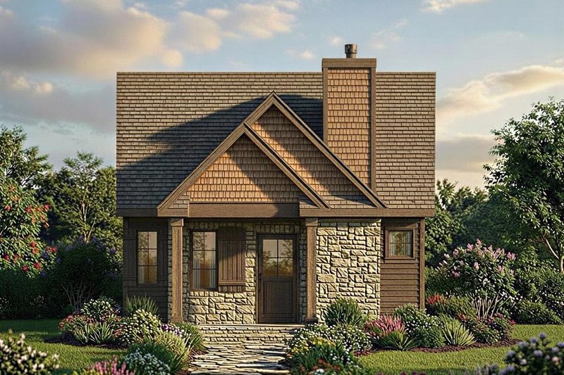 Architectural House Design - Cottage Exterior - Front Elevation Plan #22-594