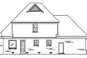 Exterior - Rear Elevation for Victorian House Plan #34-111 - 3 bed, 2.5 bath