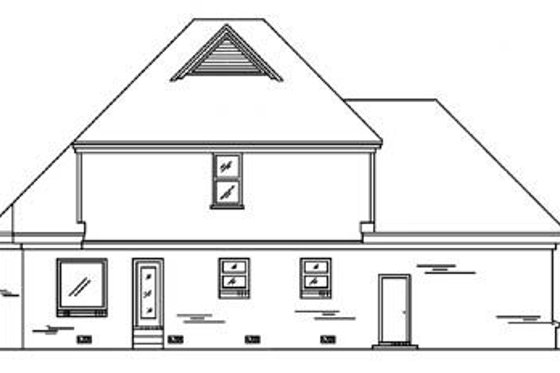 Exterior - Rear Elevation for Victorian House Plan #34-111 - 3 bed, 2.5 bath