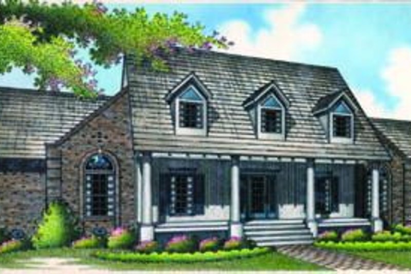 Architectural House Design - Southern Exterior - Front Elevation Plan #45-203