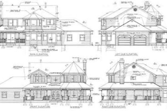 Exterior - Rear Elevation for Victorian House Plan #47-298 - 4 bed, 2.5 bath