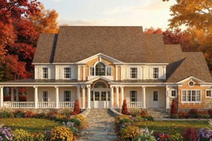 Architectural House Design - Exterior - Front Elevation for Southern House Plan #119-198 - 5 bed, 5.5 bath