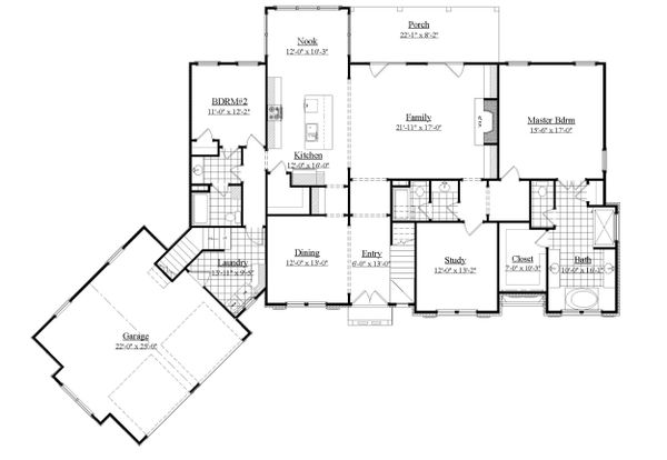 Home Plan - Traditional Floor Plan - Main Floor Plan #1071-20