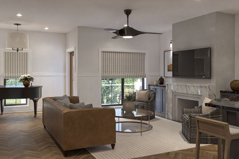 Home Plan - Interior - Family Room 2 for Cottage House Plan #455-722 - 4 bed, 4.5 bath