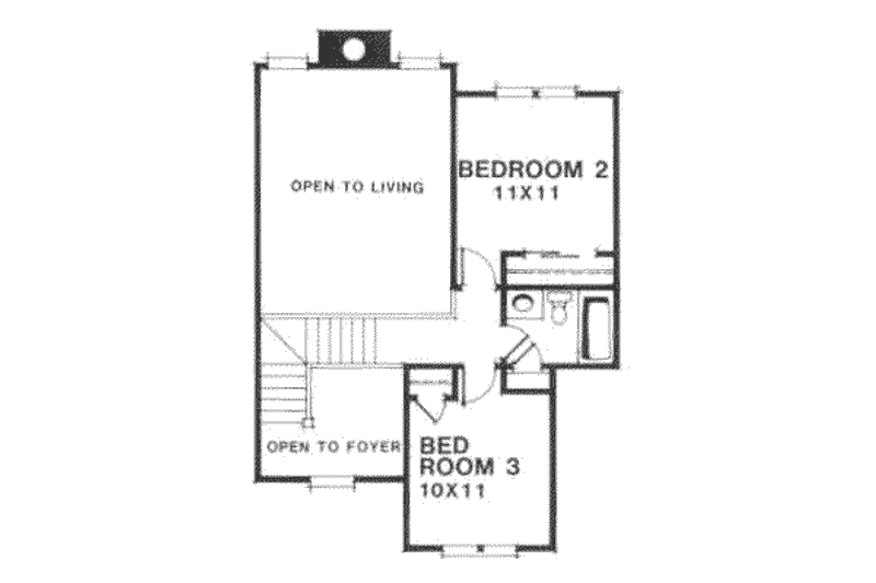 Architectural House Design - Floor Plan - Upper Floor for Traditional House Plan #129-114 - 3 bed, 2.5 bath