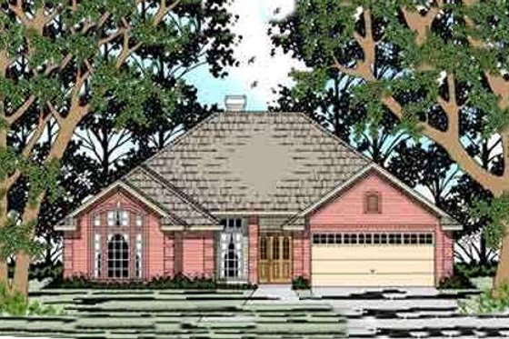Exterior - Front Elevation for European House Plan #42-337 - 3 bed, 2 bath