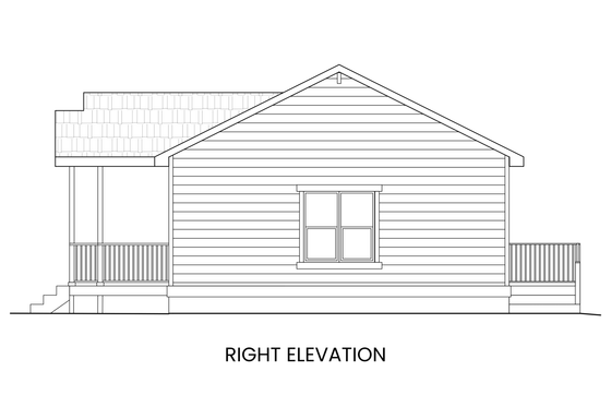 Exterior - Other Elevation 1 for Craftsman House Plan #1108-8 - 2 bed, 1 bath