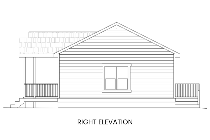 House Design - Exterior - Other Elevation 1 for Craftsman House Plan #1108-8 - 2 bed, 1 bath