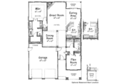 Traditional Style House Plan - 2 Beds 2 Baths 1550 Sq/Ft Plan #20-1615 