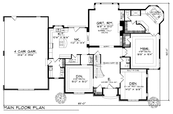 European Floor Plan - Main Floor Plan #70-533