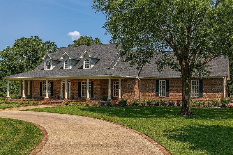 Dream House Plan - Farmhouse Exterior - Front Elevation Plan #17-297