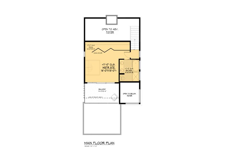 Home Plan - Floor Plan - Upper Floor for Contemporary House Plan #1066-298 - 2 bed, 2 bath