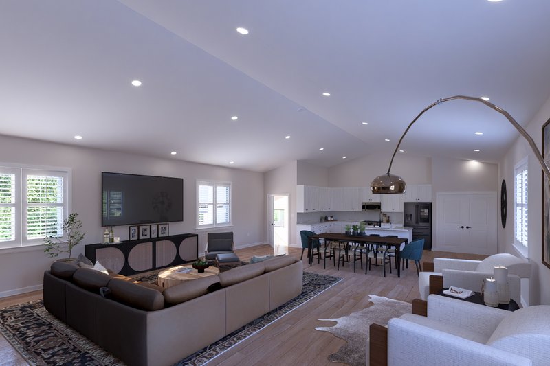 House Blueprint - Interior - Family Room 3 for Barndominium House Plan #1060-506 - 8 bed, 5 bath